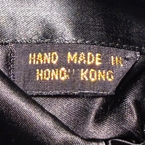 VINTAGE Black Shimmer Facetted Dangle Bead & Sequin 1920s Style Evening Bag - Picture 8 of 8